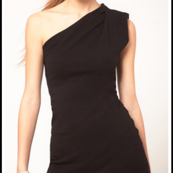 american apparel off the shoulder dress American Apparel Black Dress